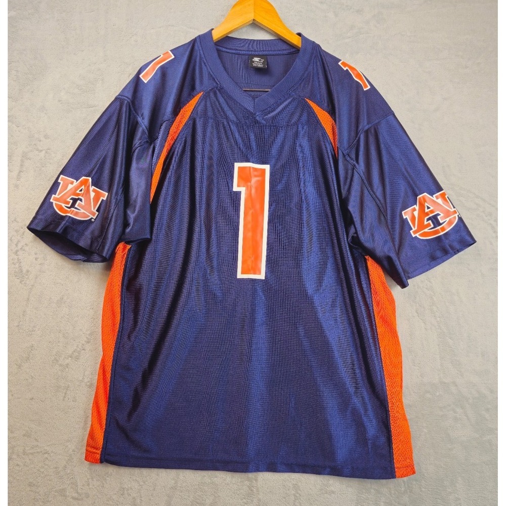 Vintage Starter Auburn University Tigers #1 Football Jersey Navy Orange Mens XL
